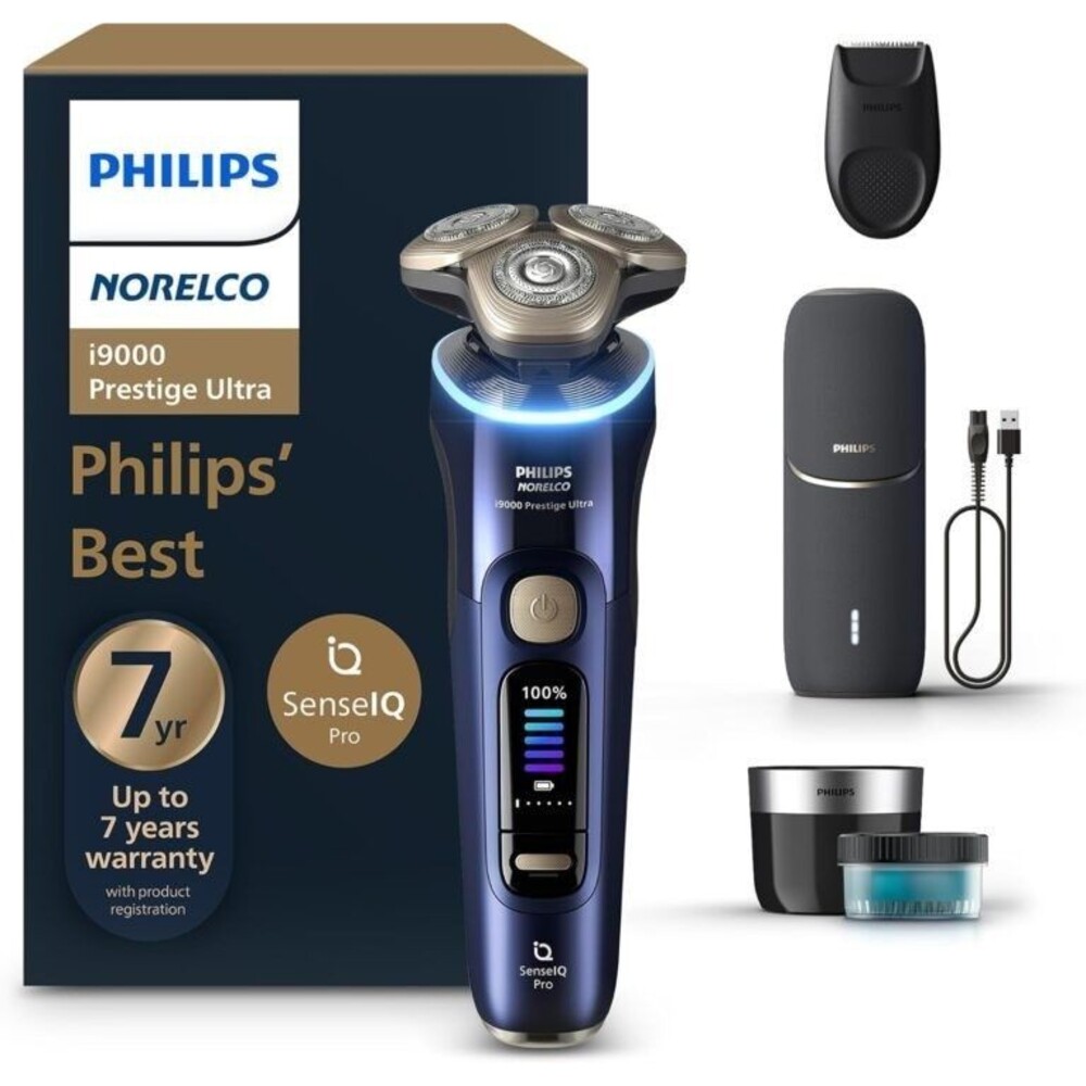 Philips Norelco i9000 Prestige Ultra XP9401/92 Shaver Open Box SenseIQ Pro Pod